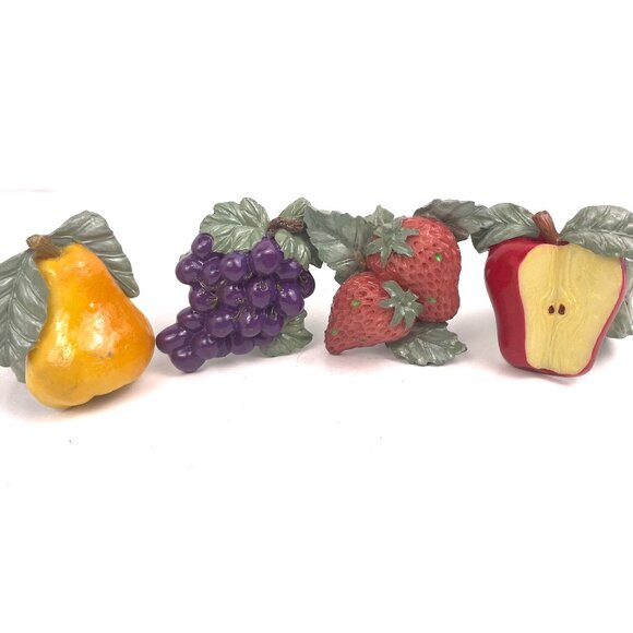 VTG Charter Club Home “Summer Grove” Ceramic Fruit Napkin Rings Set of 4 (1999) - Picture 1 of 9